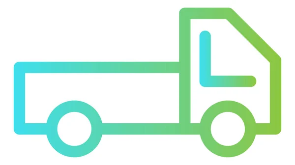 Lieferwagen Vektorsymbol Auf Weißem Hintergrund — Stockvektor