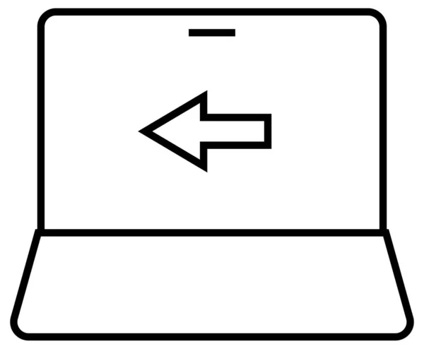 Een Laptop Met Een Muis — Stockvector