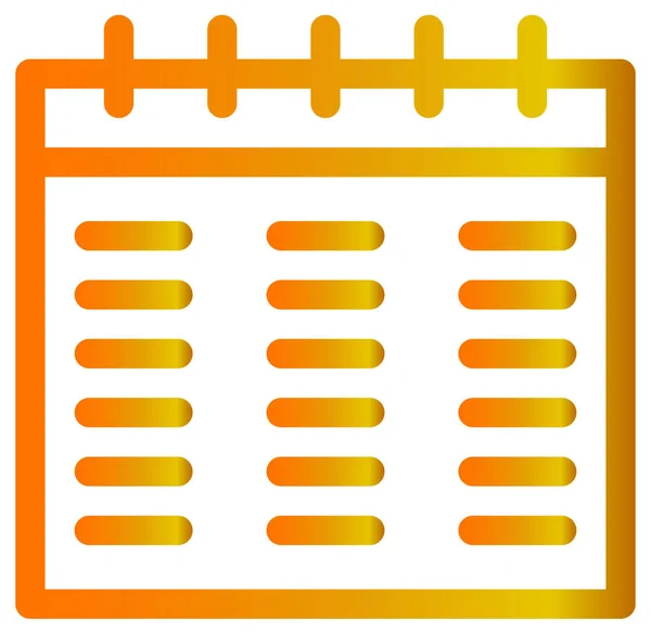 Ikona Wektora Listy Testowej Styl Jest Dwukolorowy Płaski Symbol Pomarańczowe — Wektor stockowy