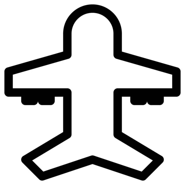 Vektorsymbol Der Ebene Schwarzes Symbol — Stockvektor