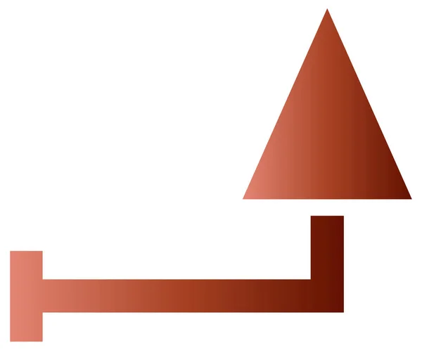 Rode Pijl Omhoog Symbool Geïsoleerd Witte Achtergrond — Stockvector