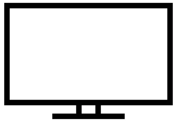 Monitor Televisión Aislado Sobre Fondo Blanco — Vector de stock