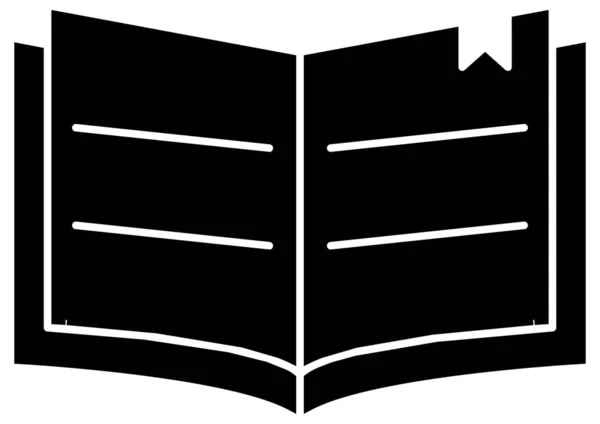 Icono Vectorial Del Libro Aislado Blanco — Vector de stock