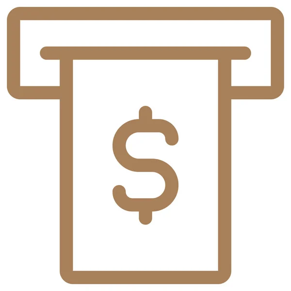 Moneda Dólar Icono Vector Ilustración Fondo — Vector de stock