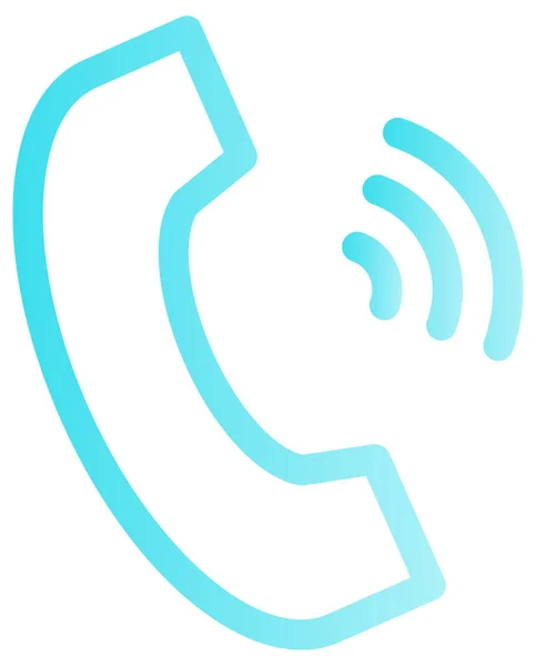 Telefonhívás Vektor Ikon Stílus Bicolor Lapos Szimbólum Kék Szürke Színek — Stock Vector