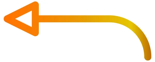 Tourner Gauche Icône Vectorielle Style Est Symbole Plat Couleur Orange — Image vectorielle