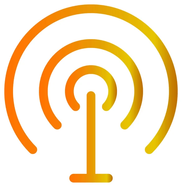 無線信号ベクトル アイコン スタイルは2色のフラット丸印 オレンジとグレーの色 丸みを帯びた角度 — ストックベクタ