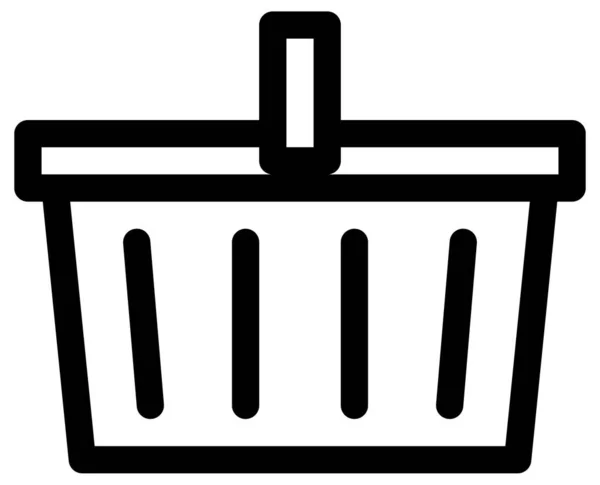 Shopping Cart Line Vector Icon — Stock Vector