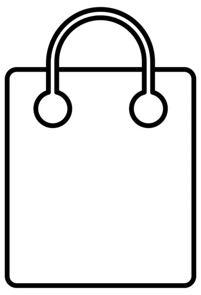 Icono Vectorial Bolsa Aislada Blanco — Vector de stock