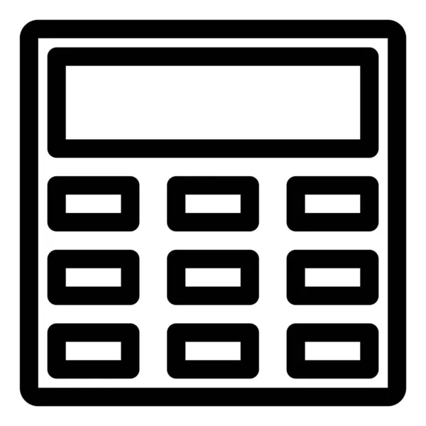 Ícone Vetor Calculadora Fundo Branco — Vetor de Stock