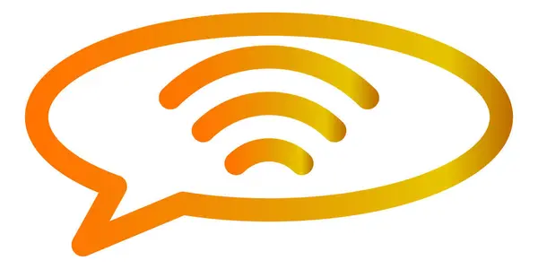 Wifi Signalvektorikon Stil Bicolor Platt Symbol Orange Och Grå Färger — Stock vektor