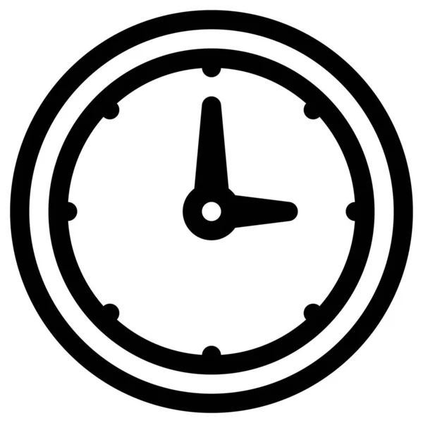 Uhr Symbol Vektorabbildung Flacher Designstil — Stockvektor