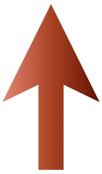 Czerwony Symbol Strzałki Górę Izolowane Białym Tle — Wektor stockowy