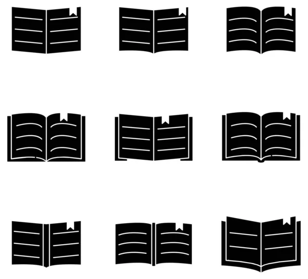 Vektorová Ikona Knihy Izolované Bílém — Stockový vektor