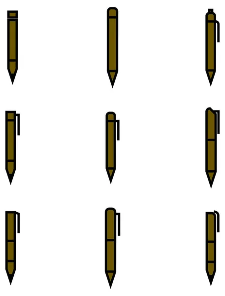 Vector Illustratie Van Moderne Gebrek Pictogram Van Pen — Stockvector