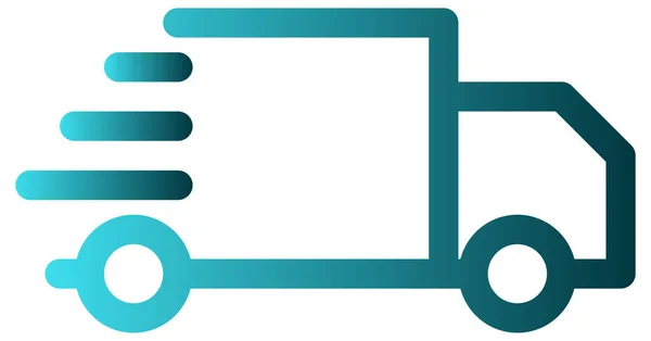 Lieferwagen Vektorsymbol Auf Weißem Hintergrund — Stockvektor