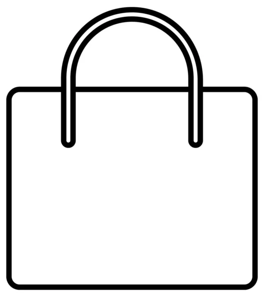 Icono Vectorial Bolsa Aislada Blanco — Vector de stock