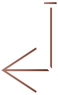 Beyaz arkaplanda izole edilmiş ok sol simgesi