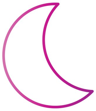 Galaksi vektör simgesi. biçim düz sembol, pembe renk, yuvarlak açılar, beyaz arkaplan