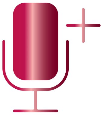 Mikrofonun basit ve minimalist vektör simgesi