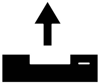 Beyazın üzerine basit ve minimalist vektör simgesi