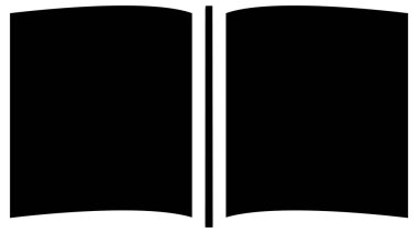 Beyaz üzerine izole edilmiş kitabın vektör simgesi