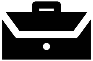 Çantanın basit ve minimalist vektör simgesi