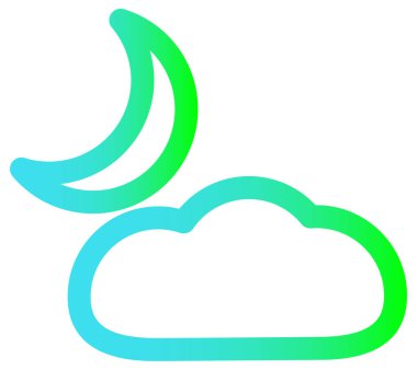 Bulut vektör simgesi. biçim iki renkli düz sembol, mavi ve gri renkler, yuvarlak açılar, beyaz arkaplan