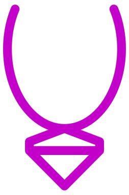 Yönlendirme vektörü simgesi. biçim düz sembol, pembe renk, yuvarlak açılar, beyaz arkaplan