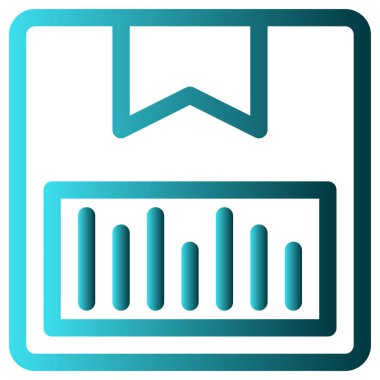 fatura vektör simgesi. biçim iki renkli düz sembol, mavi ve gri renkler, yuvarlak açılar, yeşil arkaplan