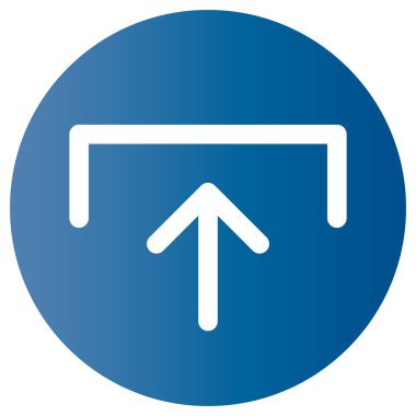 Vektör simgesi yükle. biçim düz yuvarlak kare düğmedir, beyaz ve siyah arkaplan.