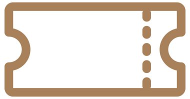 Bir bilet simgesinin vektör illüstrasyonu