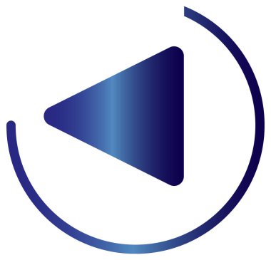 Eğri ok simgesi. vektör illüstrasyonu 