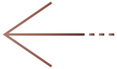 Beyaz arkaplanda izole edilmiş ok sol simgesi