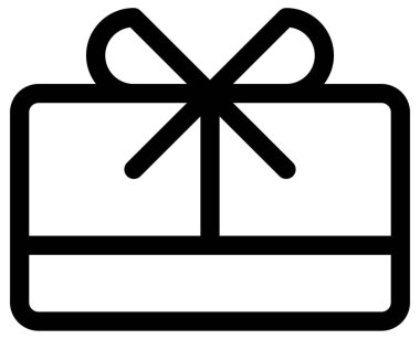 hediye, alışveriş vektör çizgisi simgesi