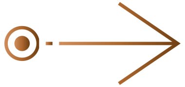 kahverengi renk ok sağ simgesi beyaz arkaplanda izole