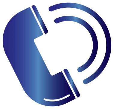 Mavi ve beyaz iş simgesinin vektör illüstrasyonu