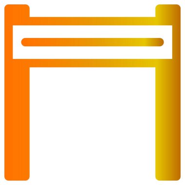 Beyazın üzerine basit ve minimalist vektör simgesi