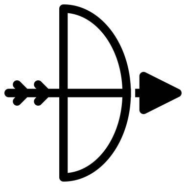 Beyazın üzerine basit ve minimalist vektör simgesi