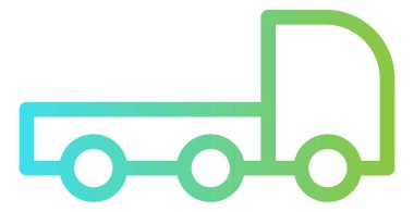 Beyaz arkaplanda van vektör simgesi