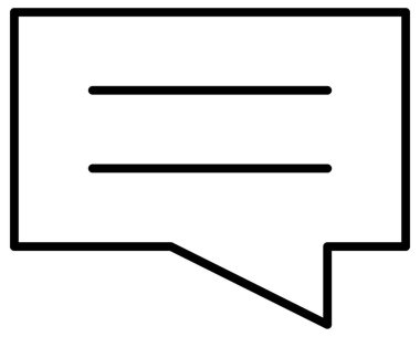 konuşma kabarcığı vektörü simgesi