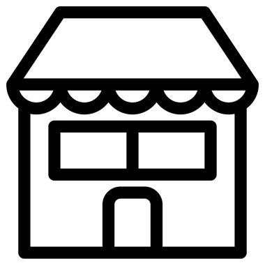 Alışveriş ve perakende satışı vektör simgesi.