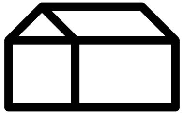 Beyazın üzerine basit ve minimalist vektör simgesi