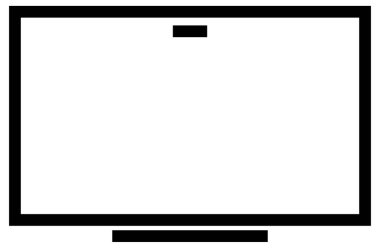 Beyaz arkaplanda bilgisayar monitörü