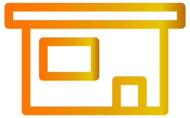 Beyazın üzerine basit ve minimalist vektör simgesi