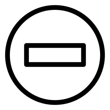 Eksi çizgi vektör simgesi.