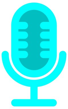 Mikrofonun basit ve minimalist vektör simgesi