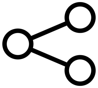 paylaşımlı simge vektör illüstrasyonu