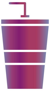 Pembe plastik bir kabın vektör çizimi