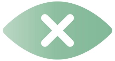 Simgeyi iptal et. Vektör biçimi daire içine alınmış sembol, yumuşak mavi renk, yuvarlak açılar, beyaz arkaplan